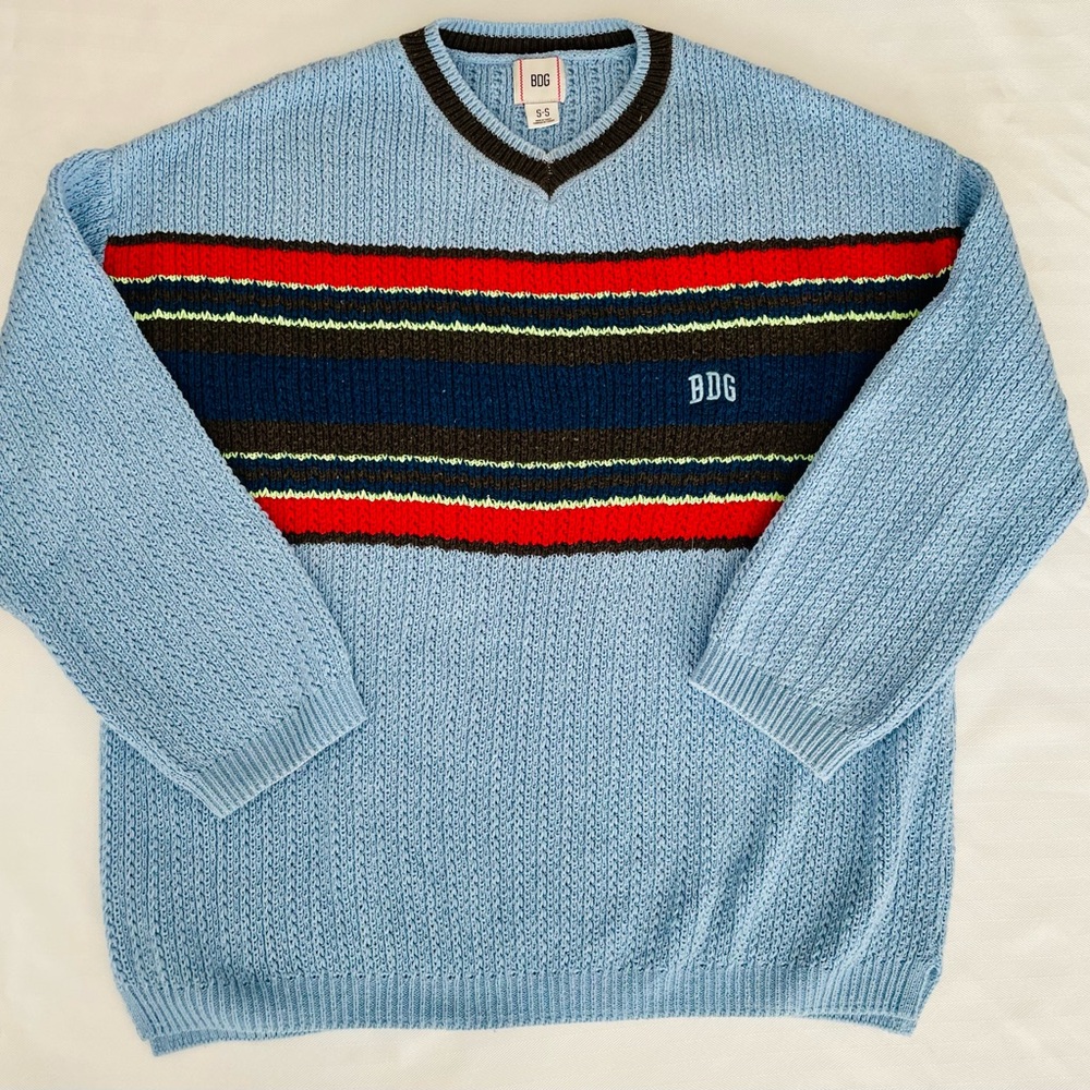 BDG Carter Recycled Pullover Sweater In Blue Size Small